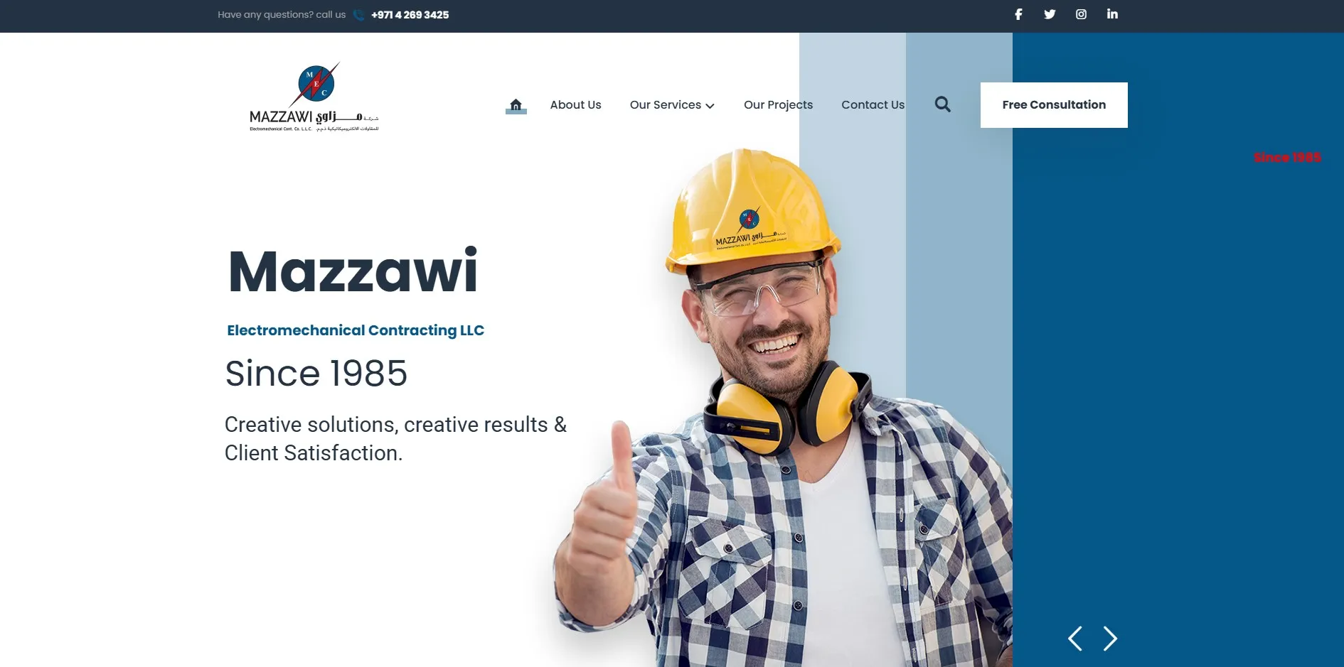 Mazzawi Website Homepage